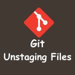 Git unstage file – illustration of Git unstaging concept with logo